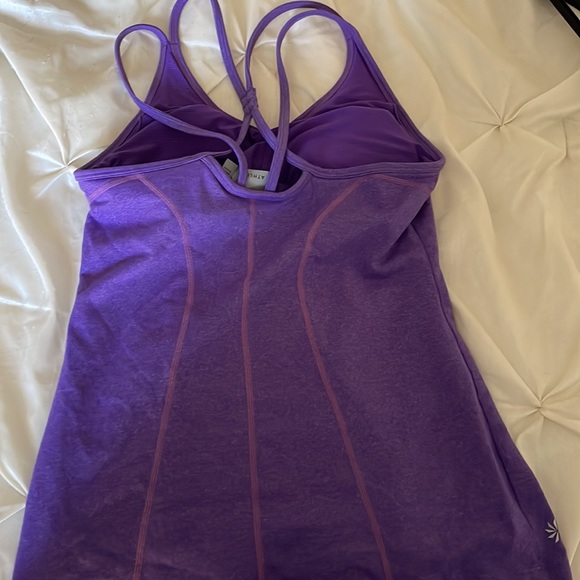 Athleta Empowerment Strappy Purple Tank Top With Built-In Bra Size Small - Picture 7 of 9